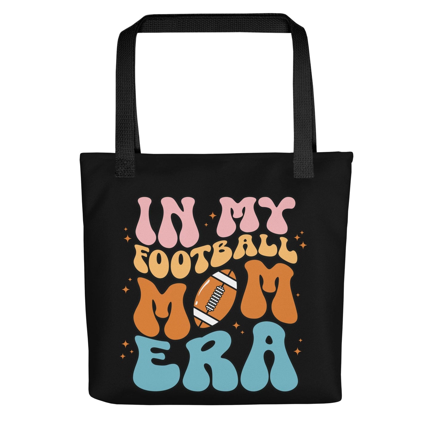 In My Football Mom Era – Black Tote Bag Spirit Gear Collective tote bag