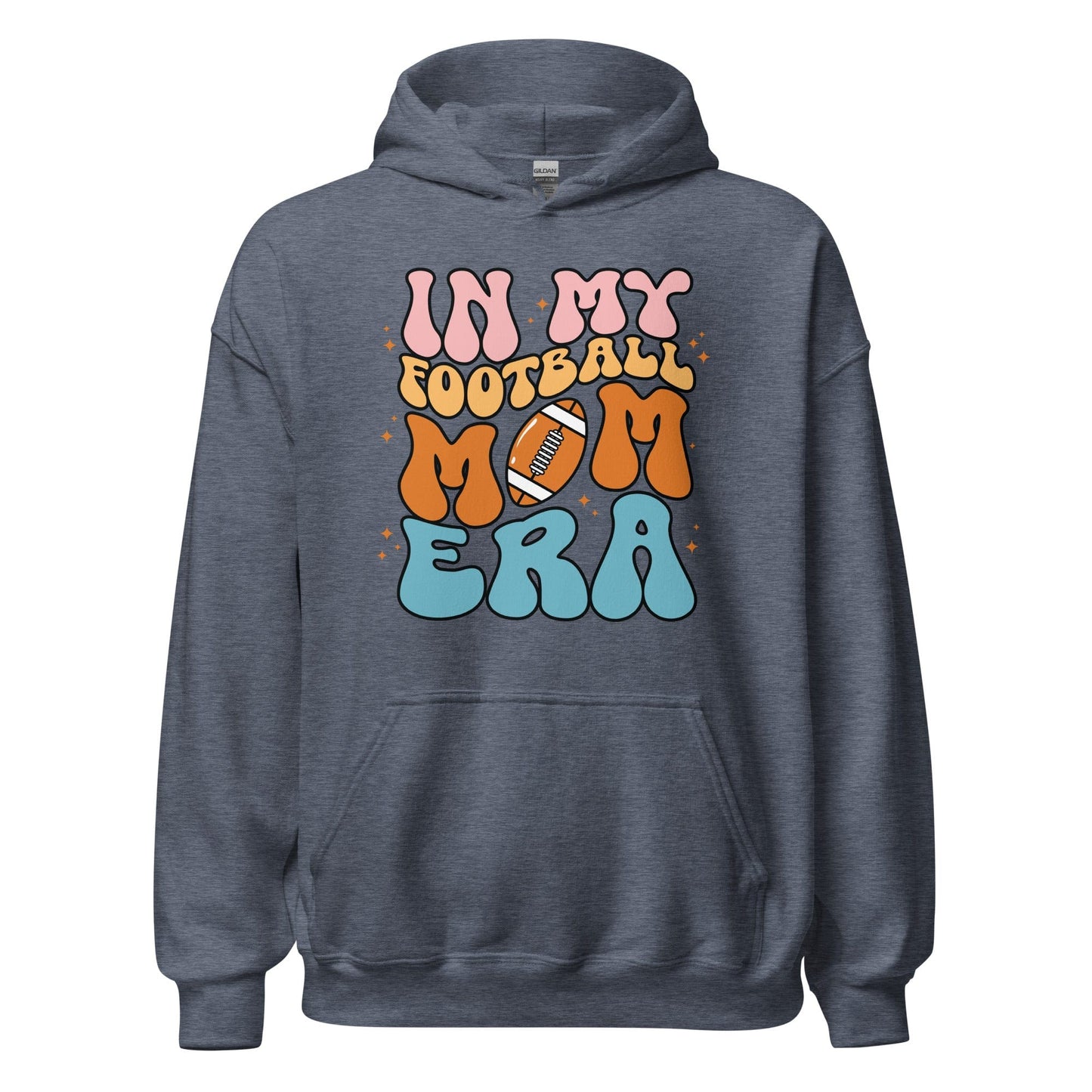 In My Football Mom Era Hoodie (Colorful) Heather Sport Dark Navy / S Spirit Gear Collective T-Shirt