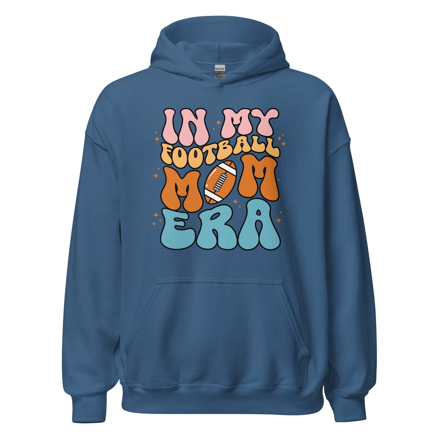 In My Football Mom Era Hoodie (Colorful) Indigo Blue / S Spirit Gear Collective T-Shirt