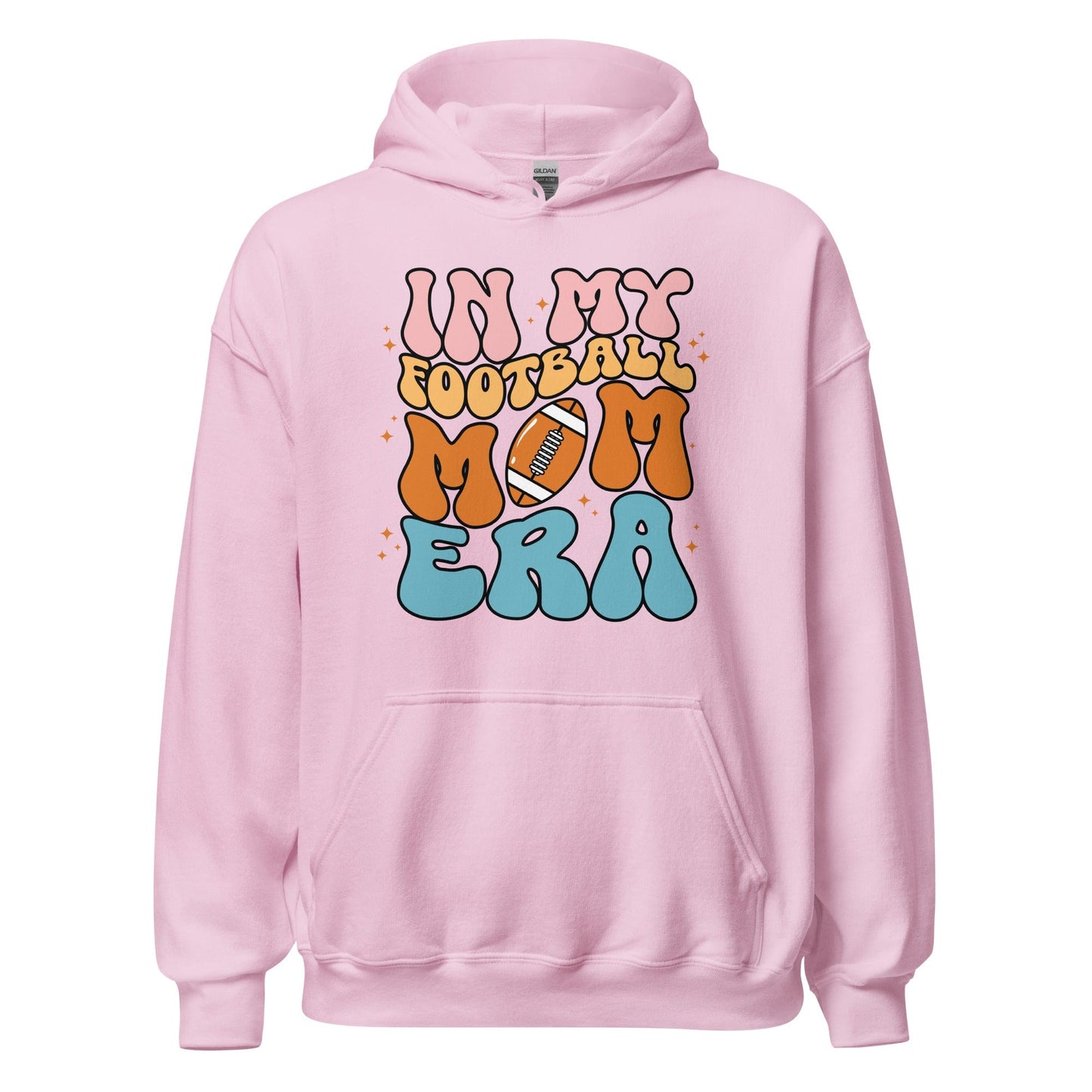 In My Football Mom Era Hoodie (Colorful) Light Pink / S Spirit Gear Collective T-Shirt