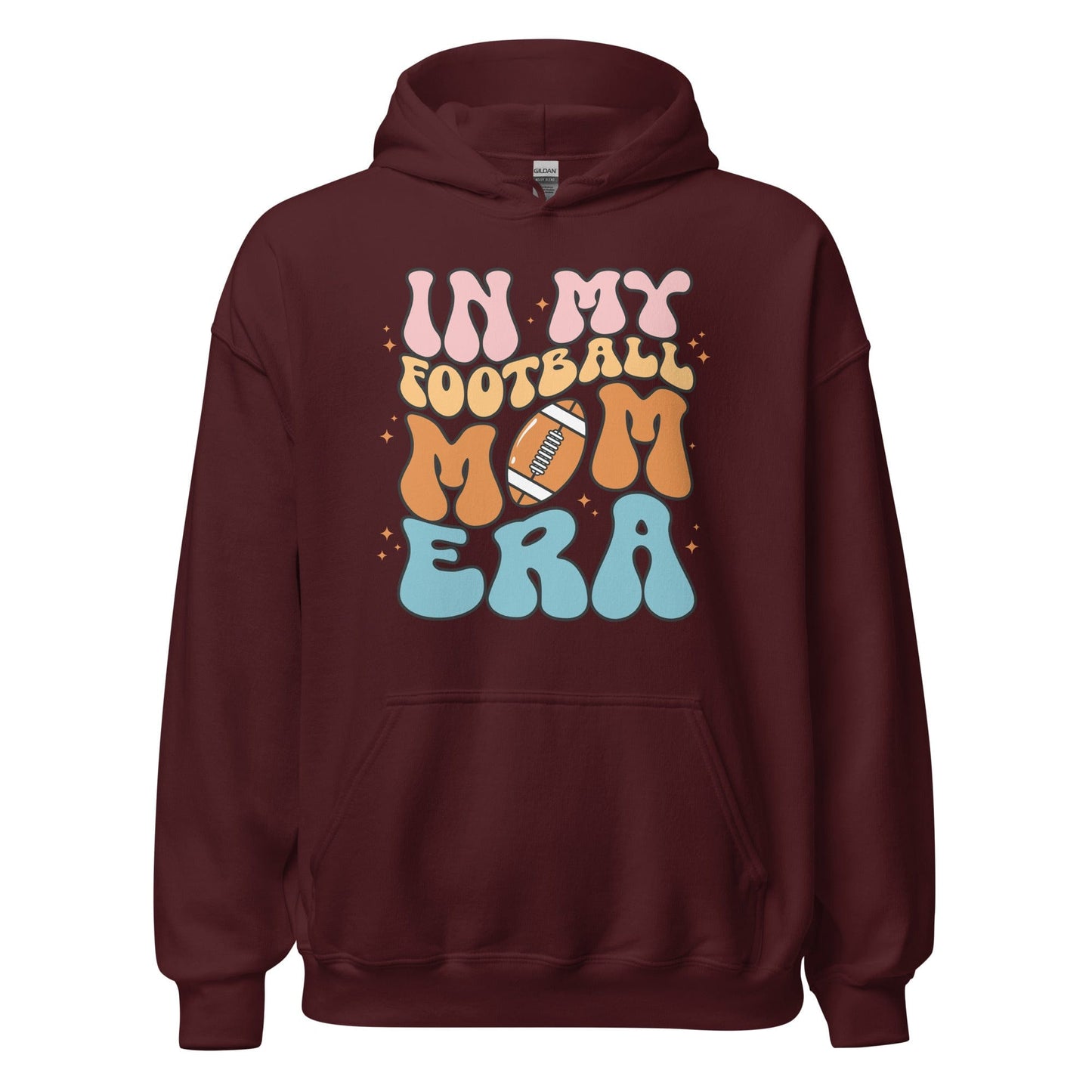 In My Football Mom Era Hoodie (Colorful) Maroon / S Spirit Gear Collective T-Shirt