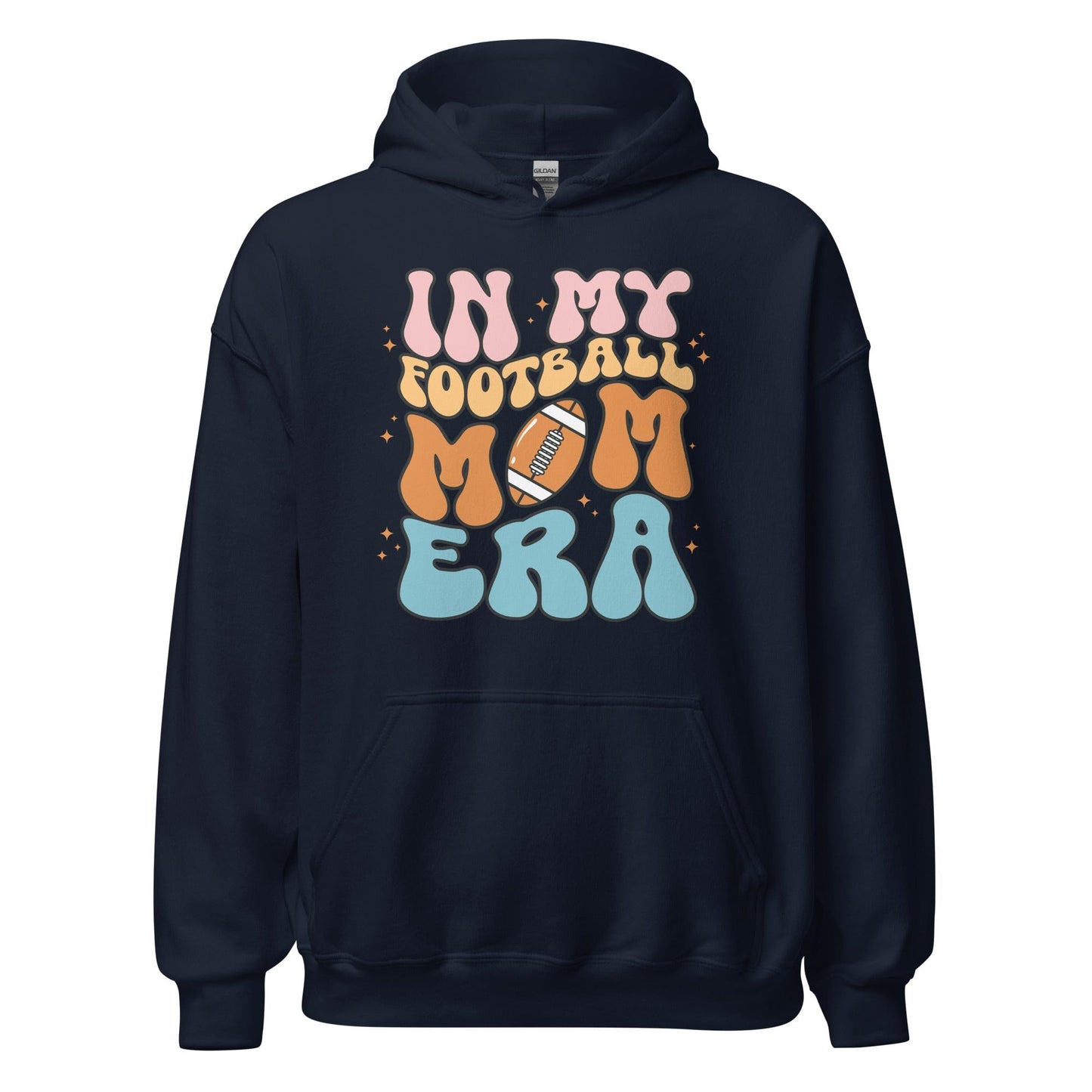 In My Football Mom Era Hoodie (Colorful) Navy / S Spirit Gear Collective T-Shirt