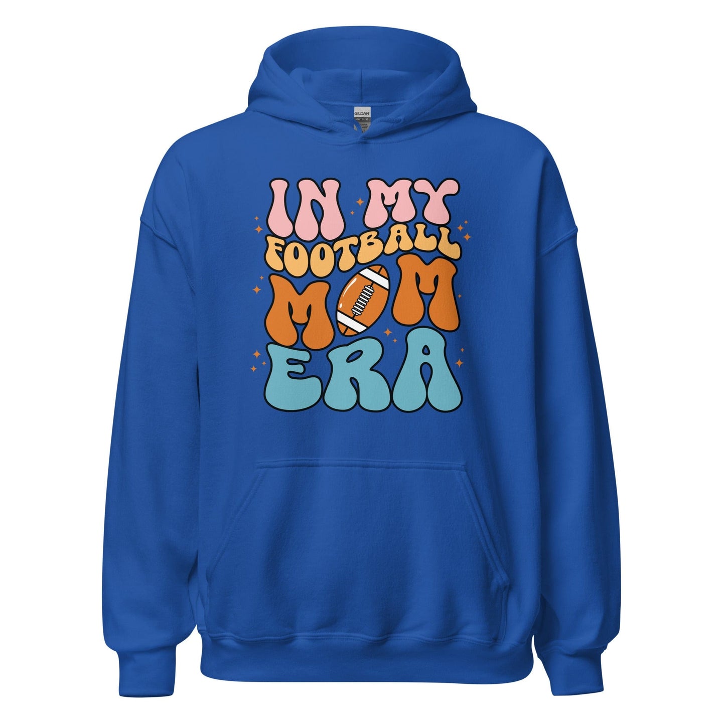 In My Football Mom Era Hoodie (Colorful) Royal / S Spirit Gear Collective T-Shirt