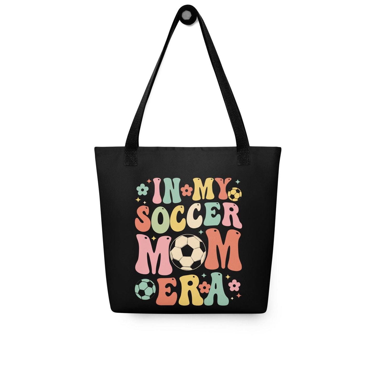 In My Soccer Mom Era – Black Tote Bag Spirit Gear Collective tote bag