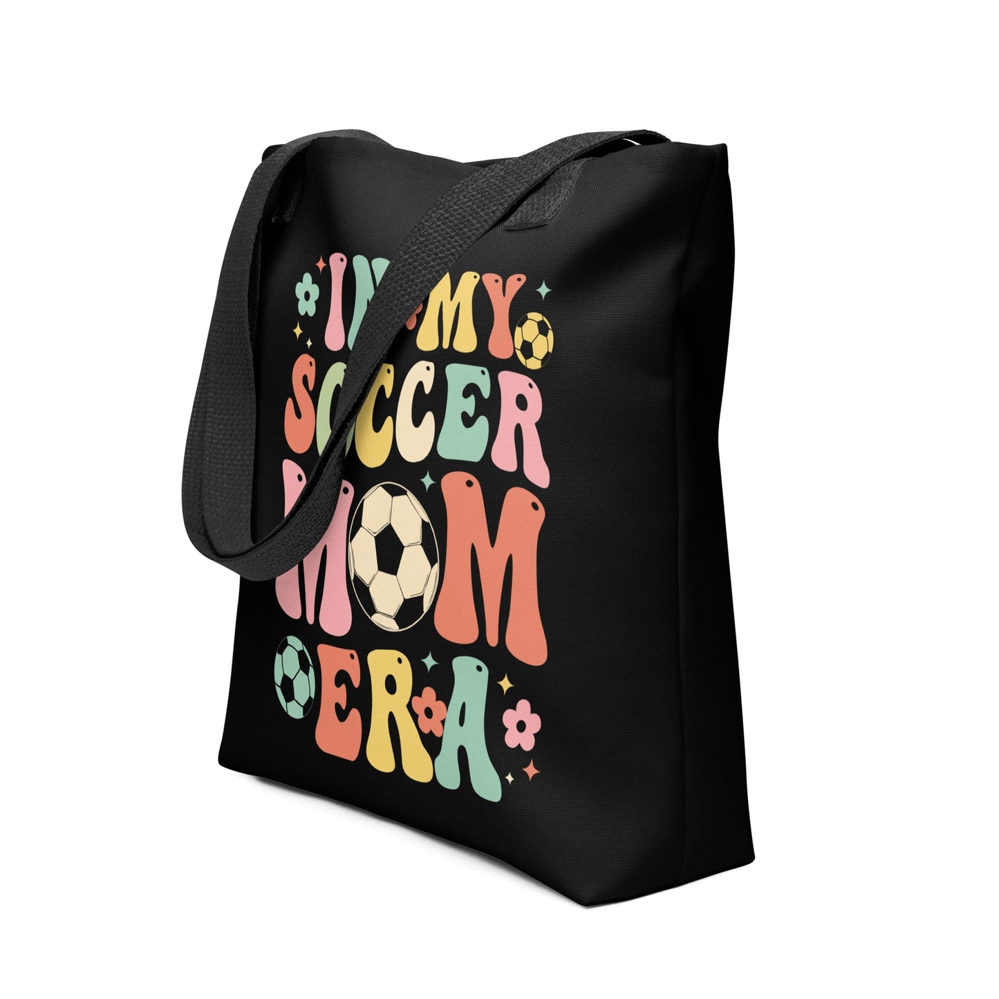 In My Soccer Mom Era – Black Tote Bag Spirit Gear Collective tote bag