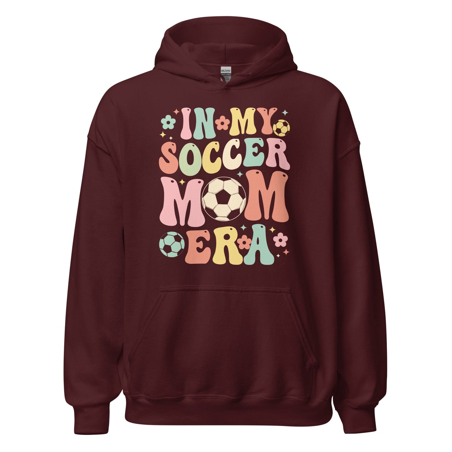 In My Soccer Mom Era Hoodie Maroon / S Spirit Gear Collective Hoodie