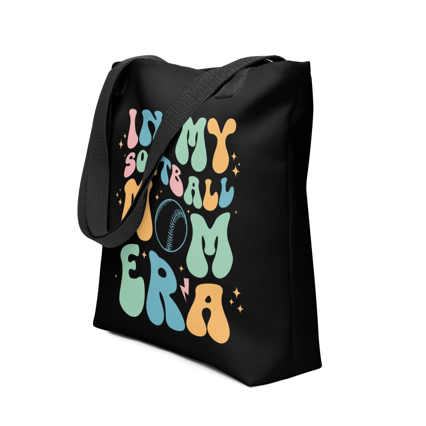 In My Softball Mom Era – Black Tote Bag Spirit Gear Collective tote bag
