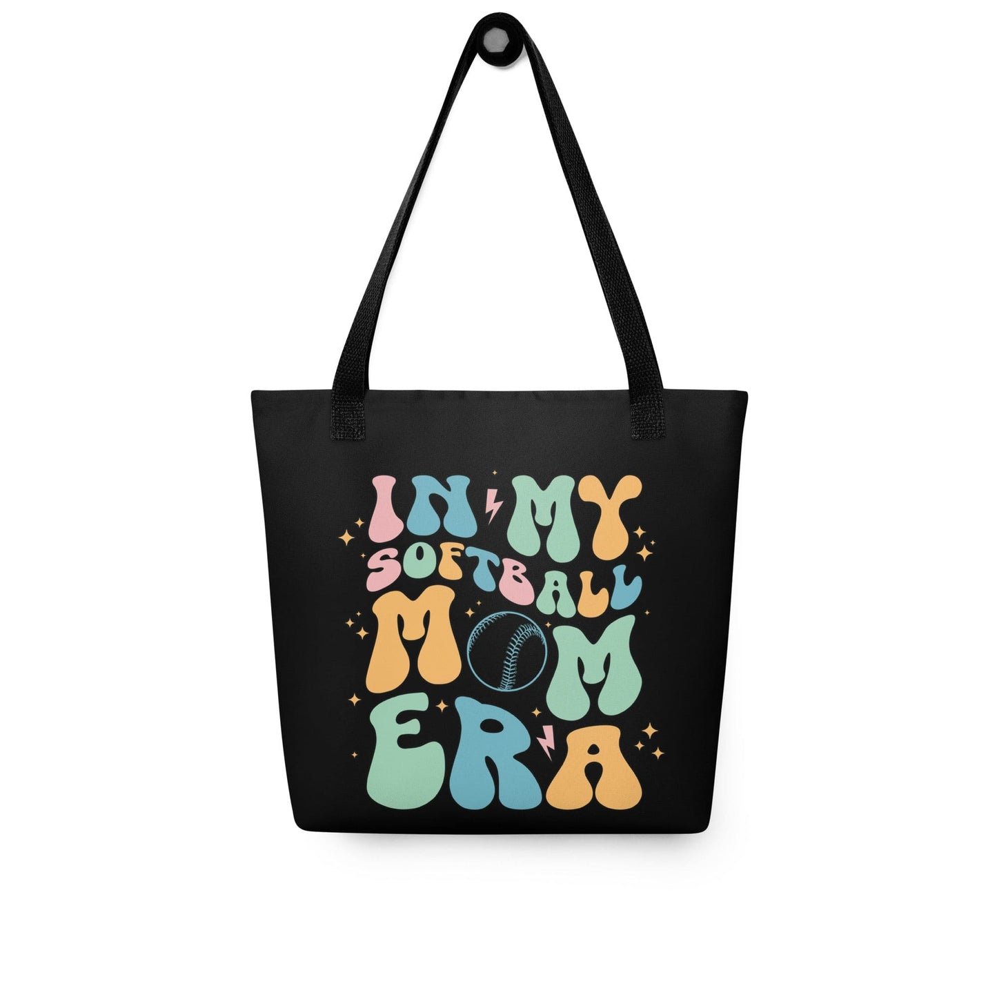 In My Softball Mom Era – Black Tote Bag Spirit Gear Collective tote bag