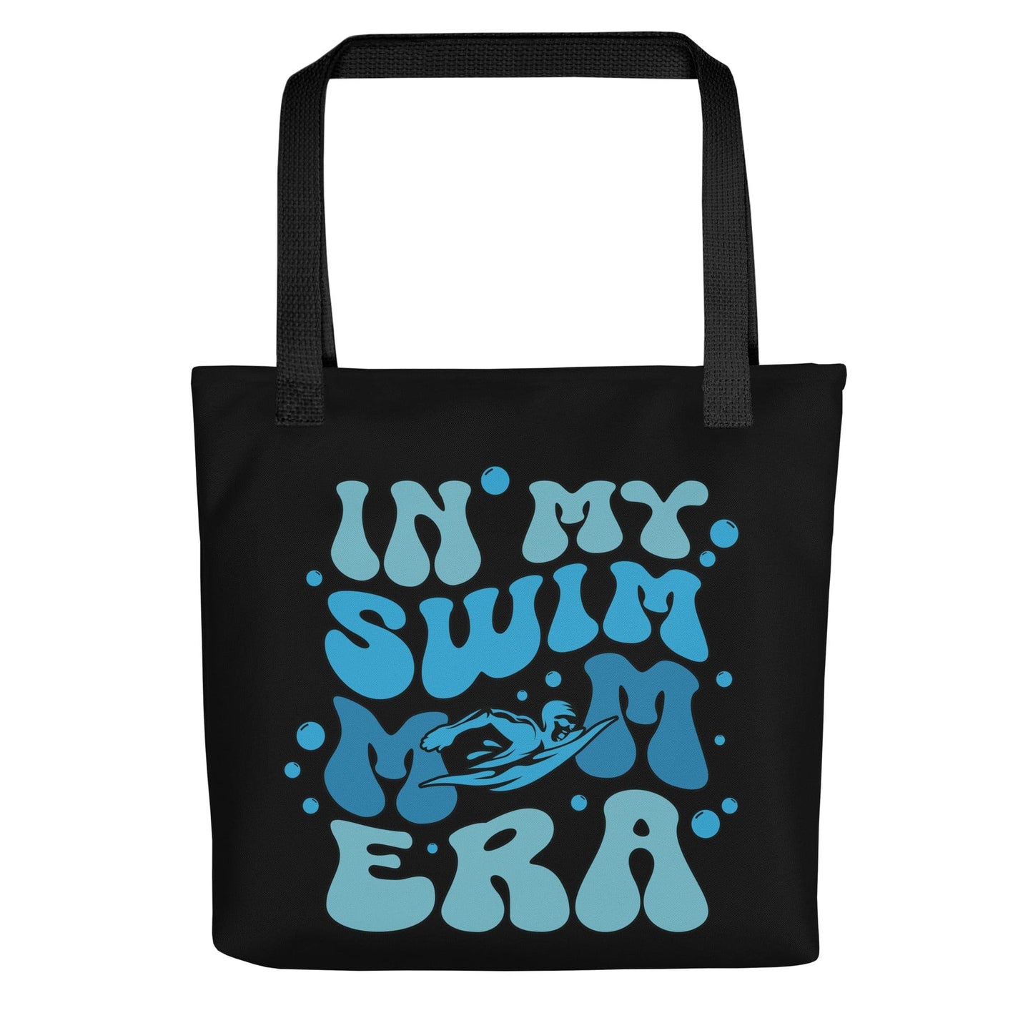 In My Swim Mom Era – Black Tote Bag Spirit Gear Collective tote bag