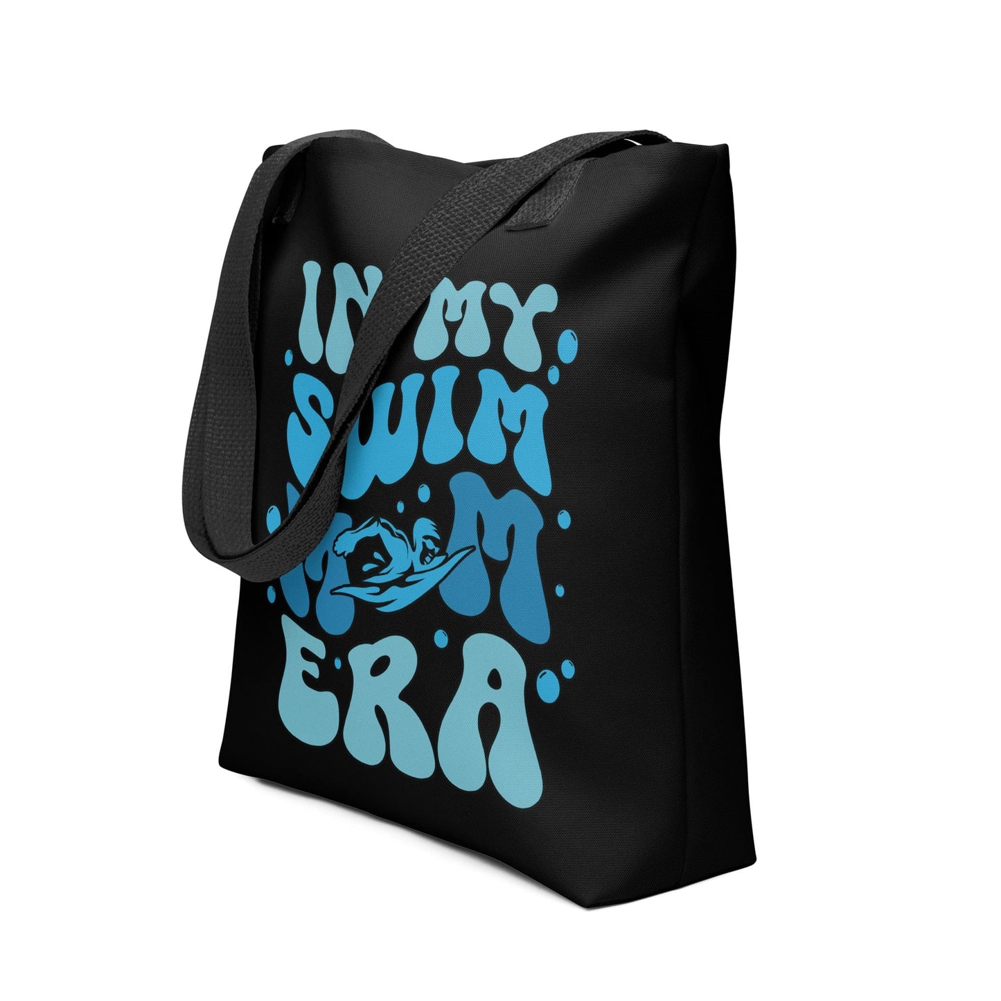 In My Swim Mom Era – Black Tote Bag Spirit Gear Collective tote bag