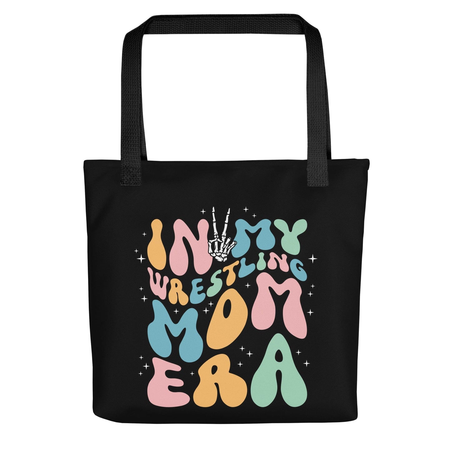 In My Wrestling Mom Era – Black Tote Bag Spirit Gear Collective tote bag
