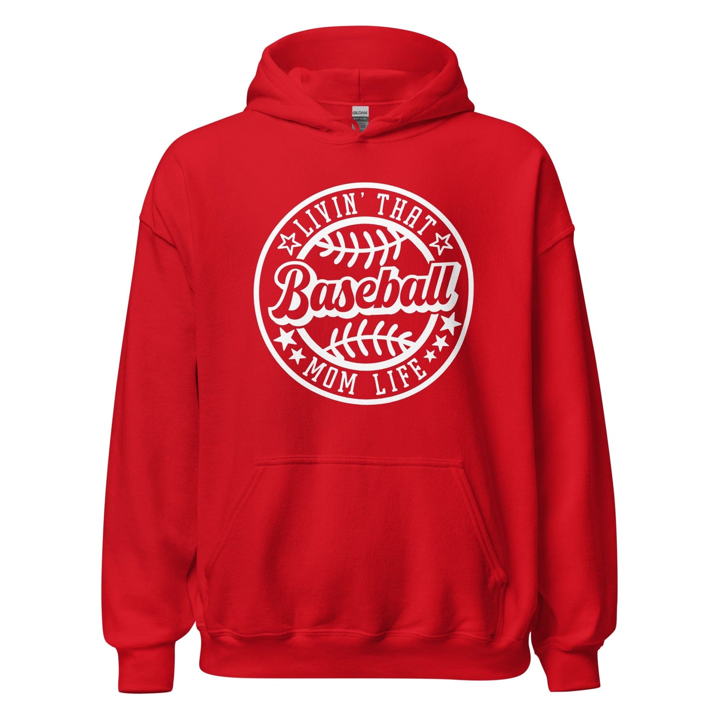 Livin That Baseball Mom Life Hoodie Red / S Spirit Gear Collective Hoodie