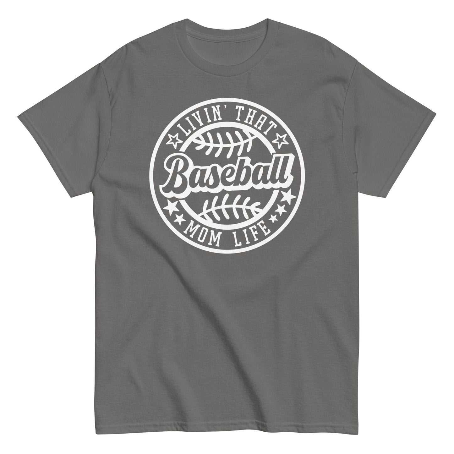 Livin That Baseball Mom Life Shirt Charcoal / S Spirit Gear Collective T-Shirt