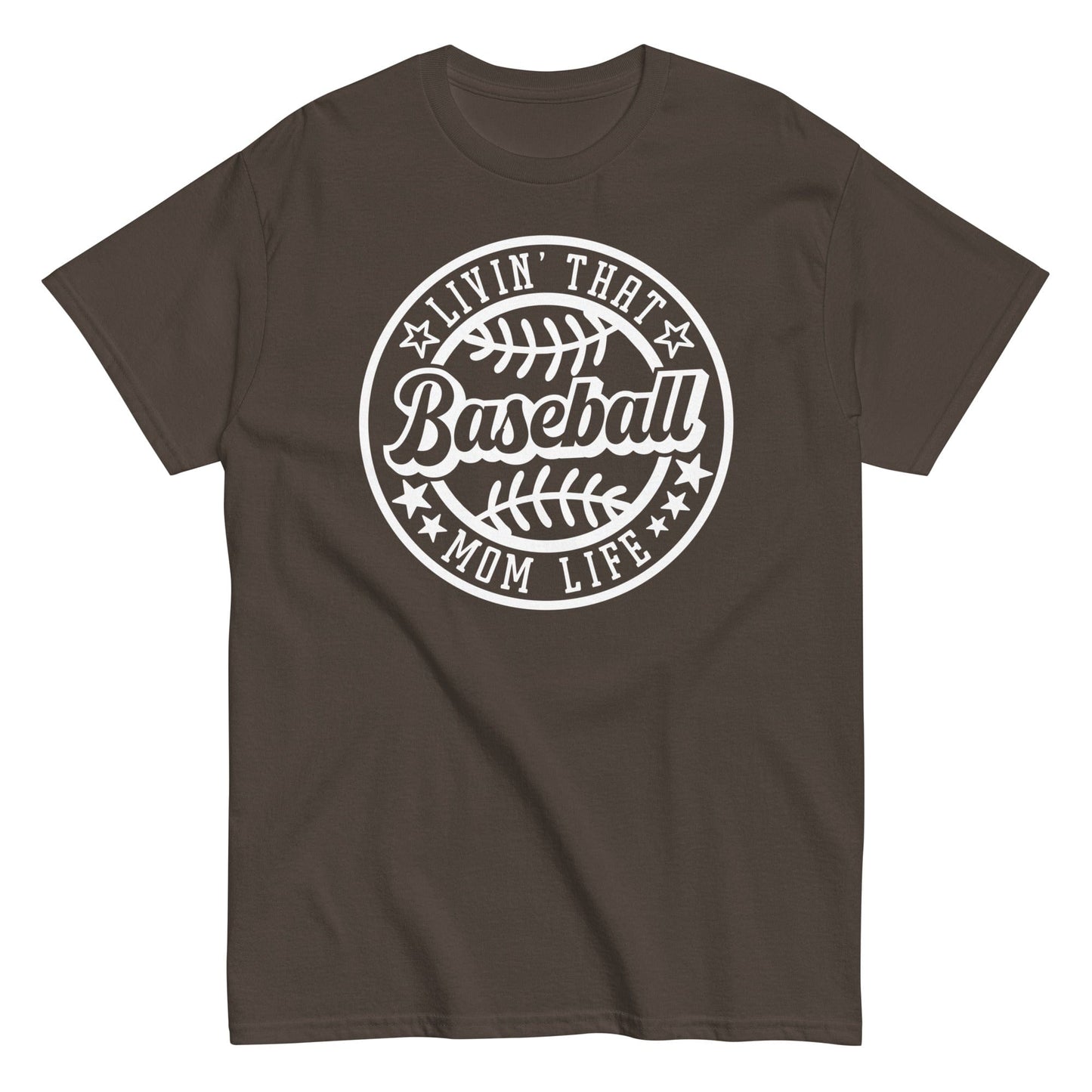 Livin That Baseball Mom Life Shirt Dark Chocolate / S Spirit Gear Collective T-Shirt