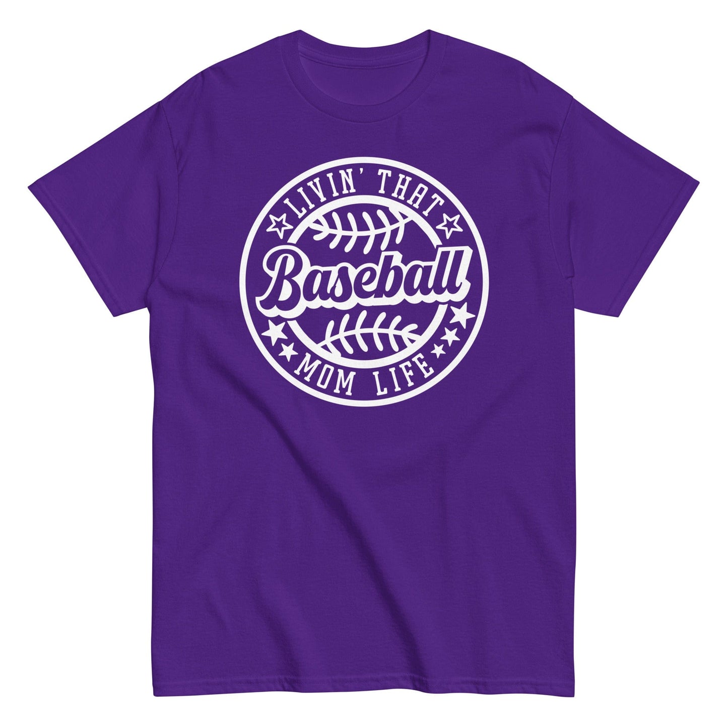Livin That Baseball Mom Life Shirt Purple / S Spirit Gear Collective T-Shirt