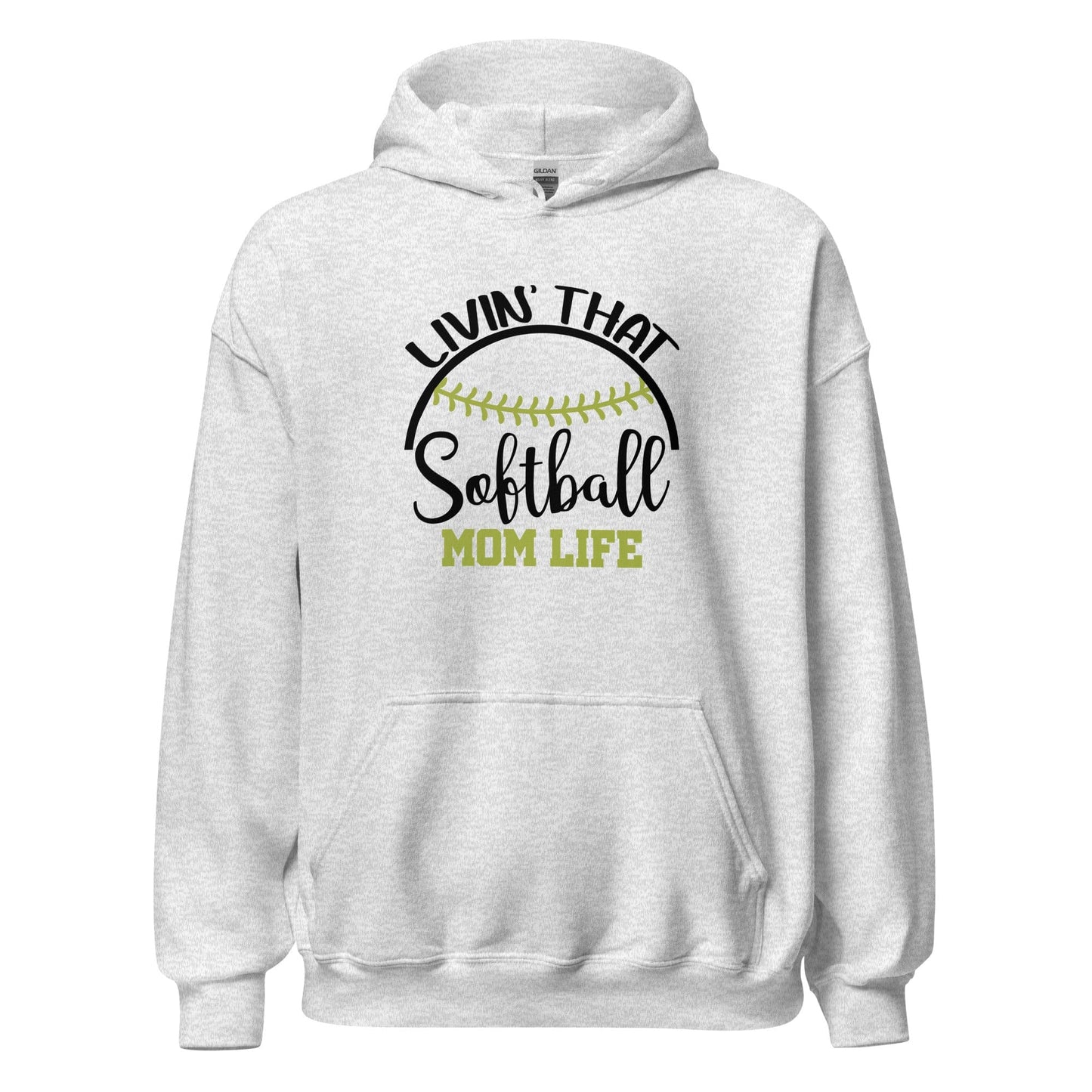 Livin That Softball Mom Life Hoodie Ash / S Spirit Gear Collective Hoodie