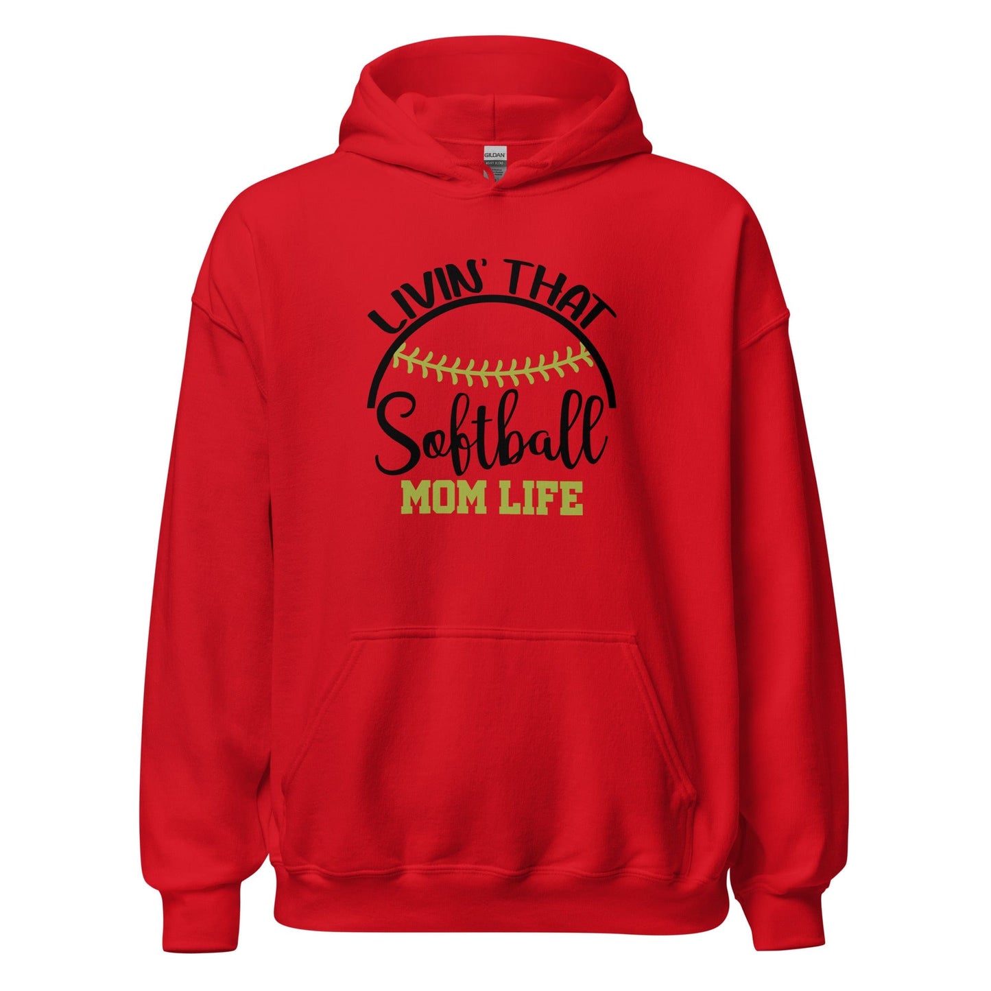 Livin That Softball Mom Life Hoodie Red / S Spirit Gear Collective Hoodie