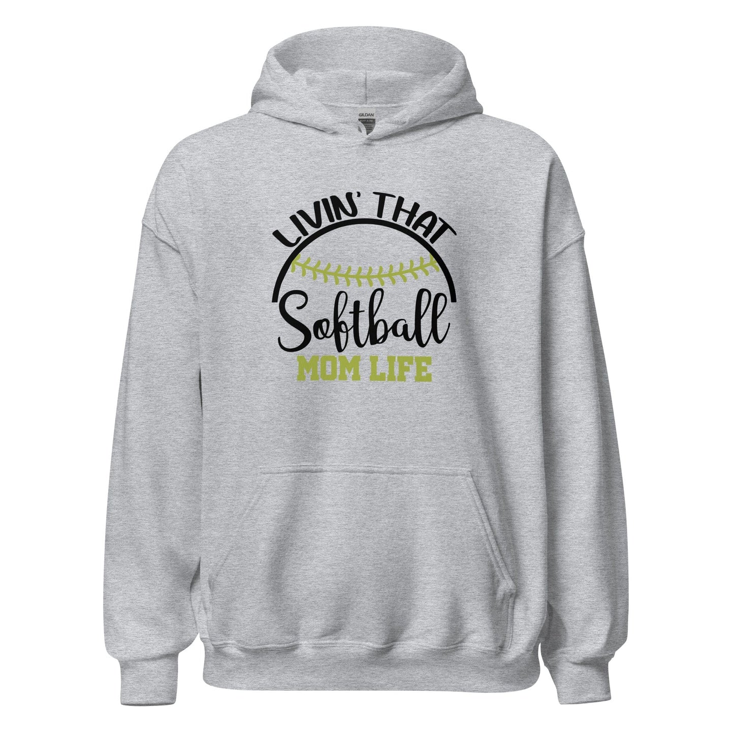 Livin That Softball Mom Life Hoodie Sport Grey / S Spirit Gear Collective Hoodie