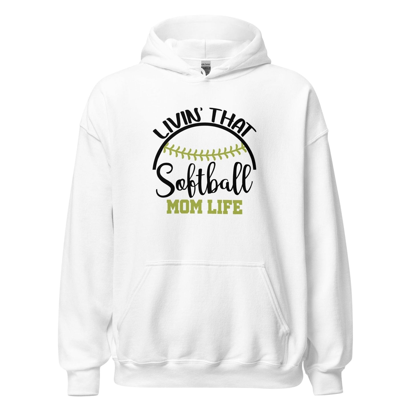 Livin That Softball Mom Life Hoodie White / S Spirit Gear Collective Hoodie