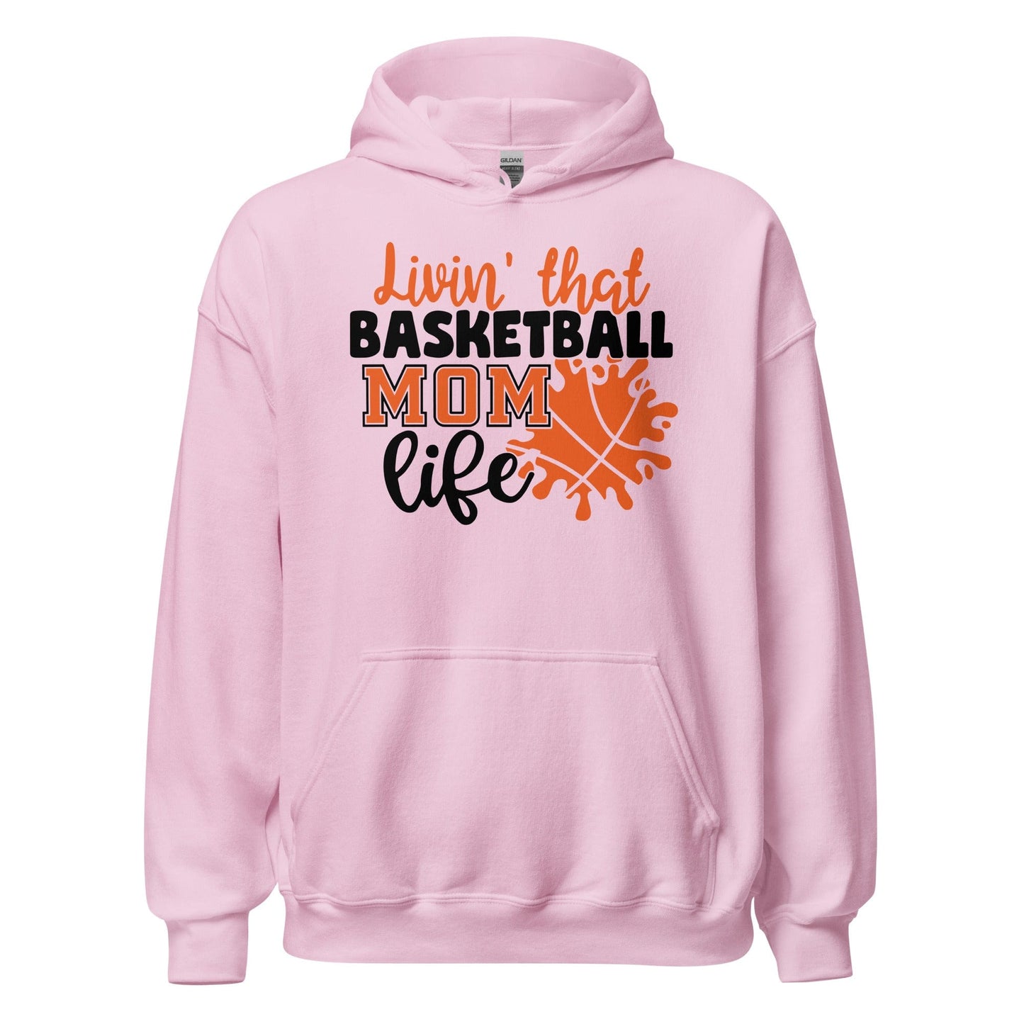 Living That Basketball Mom Life Hoodie Light Pink / S Spirit Gear Collective Hoodie