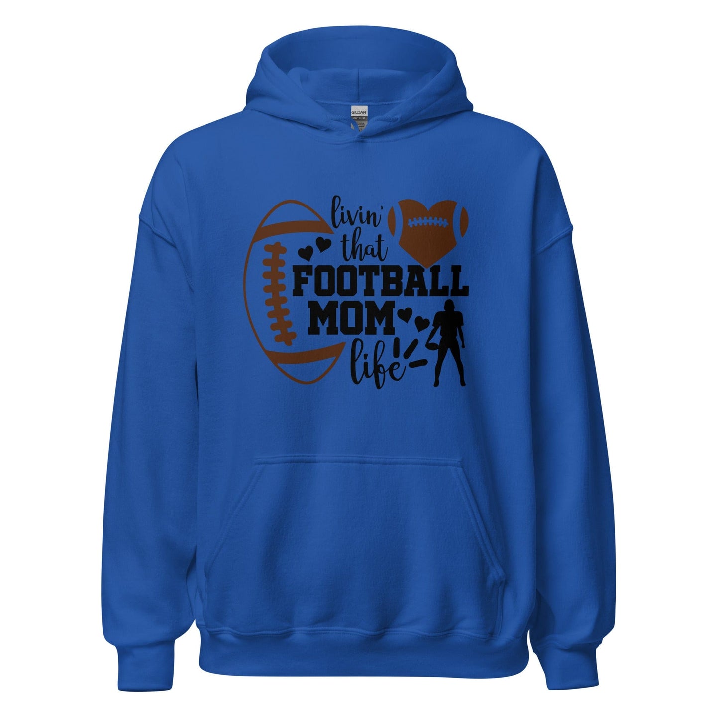 Living That Football Mom Life Hoodie Royal / S Spirit Gear Collective Hoodie