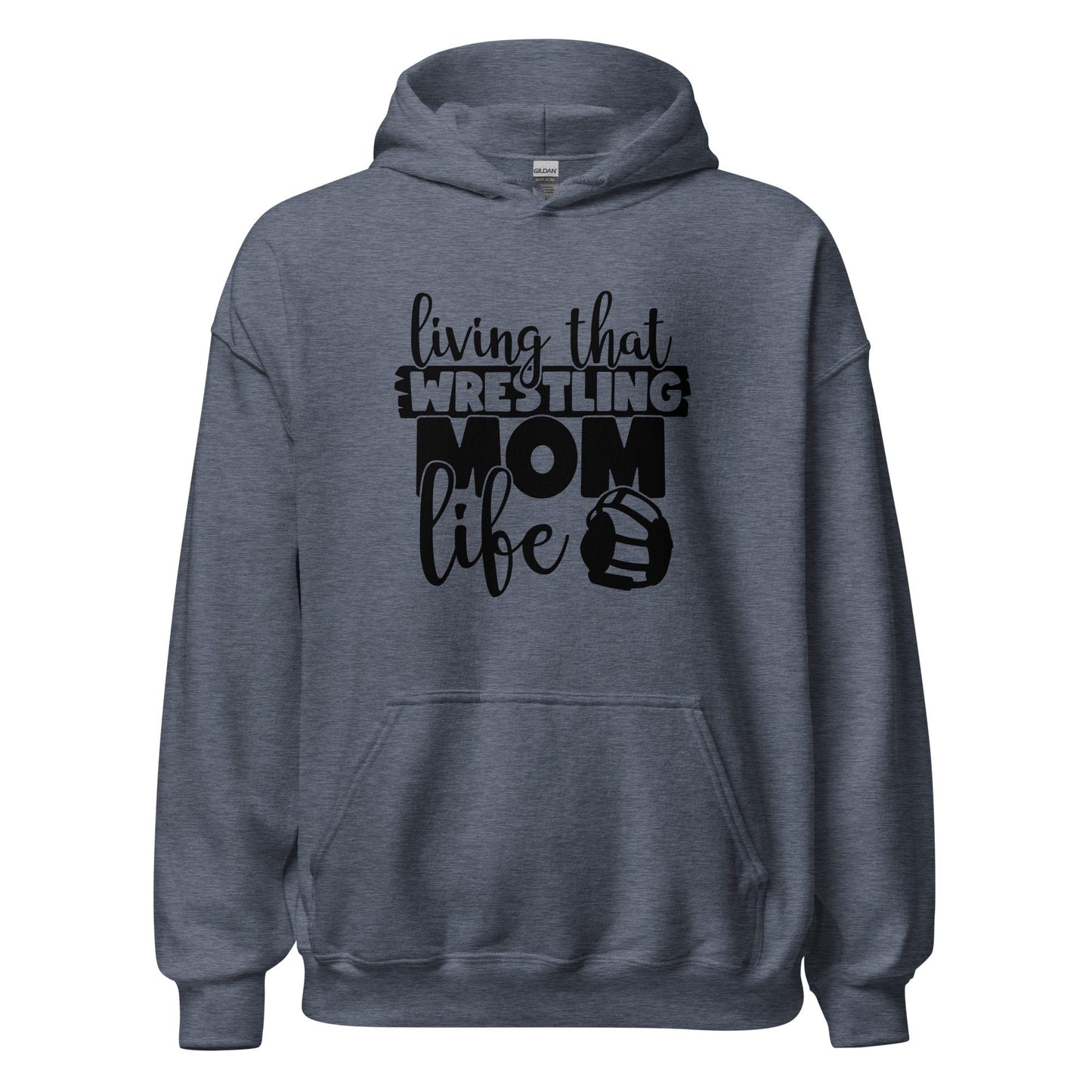 Living That Wrestling Mom Life Hoodie Heather Sport Dark Navy / S Spirit Gear Collective Hoodie