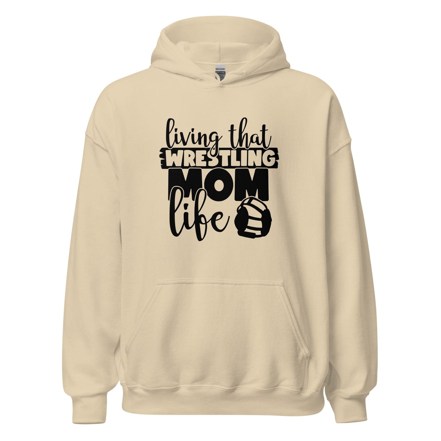 Living That Wrestling Mom Life Hoodie Sand / S Spirit Gear Collective Hoodie