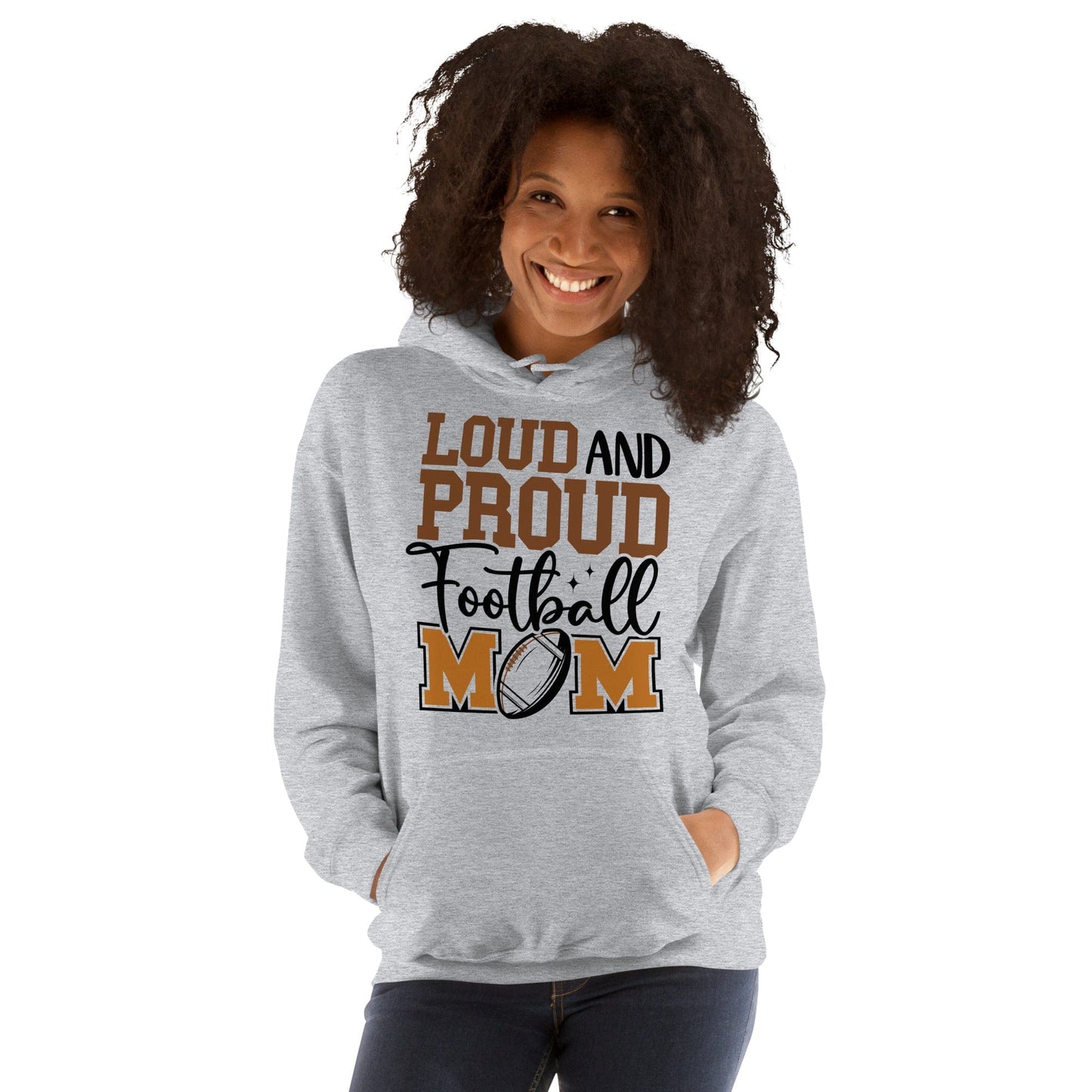 Loud and Proud Football Mom Hoodie Spirit Gear Collective Hoodie