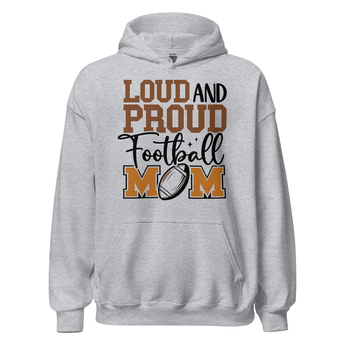 Loud and Proud Football Mom Hoodie Sport Grey / S Spirit Gear Collective Hoodie