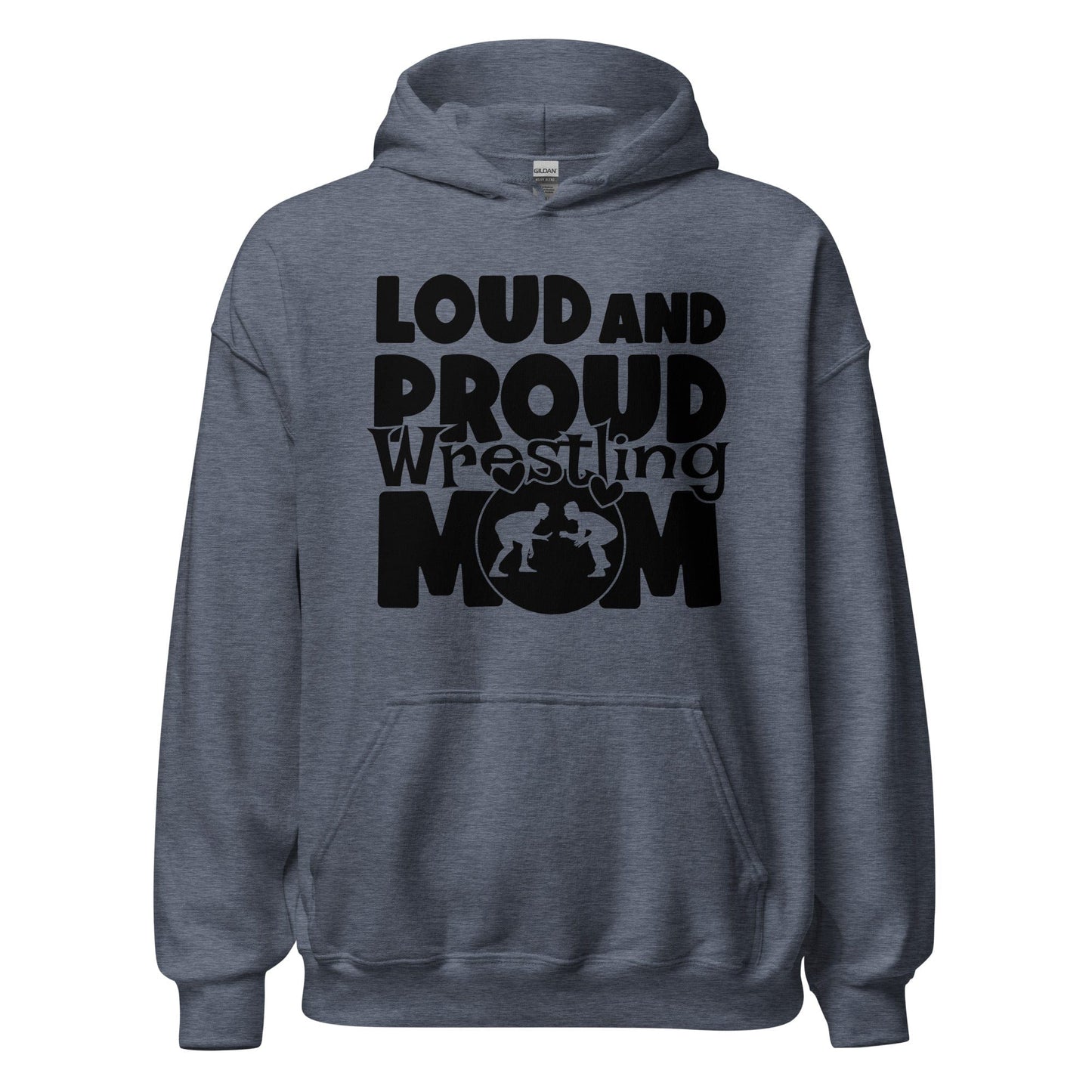 Loud and Proud Wrestling Mom Hoodie Heather Sport Dark Navy / S Spirit Gear Collective Hoodie