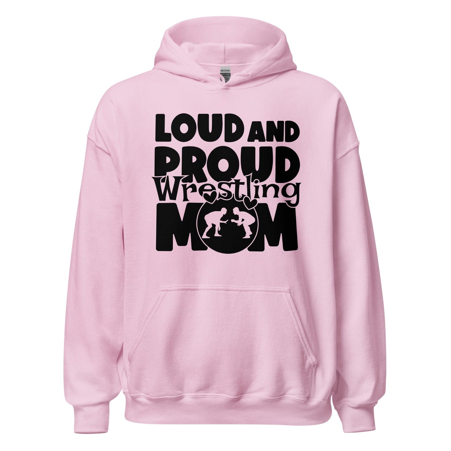 Loud and Proud Wrestling Mom Hoodie Light Pink / S Spirit Gear Collective Hoodie
