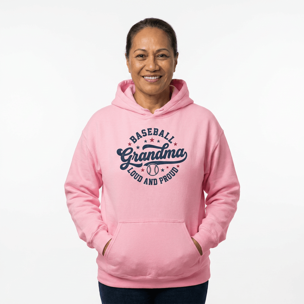 Loud & Proud Baseball Grandma Hoodie | Cozy Baseball Grandma Sweatshirt Gift Spirit Gear Collective Hoodie