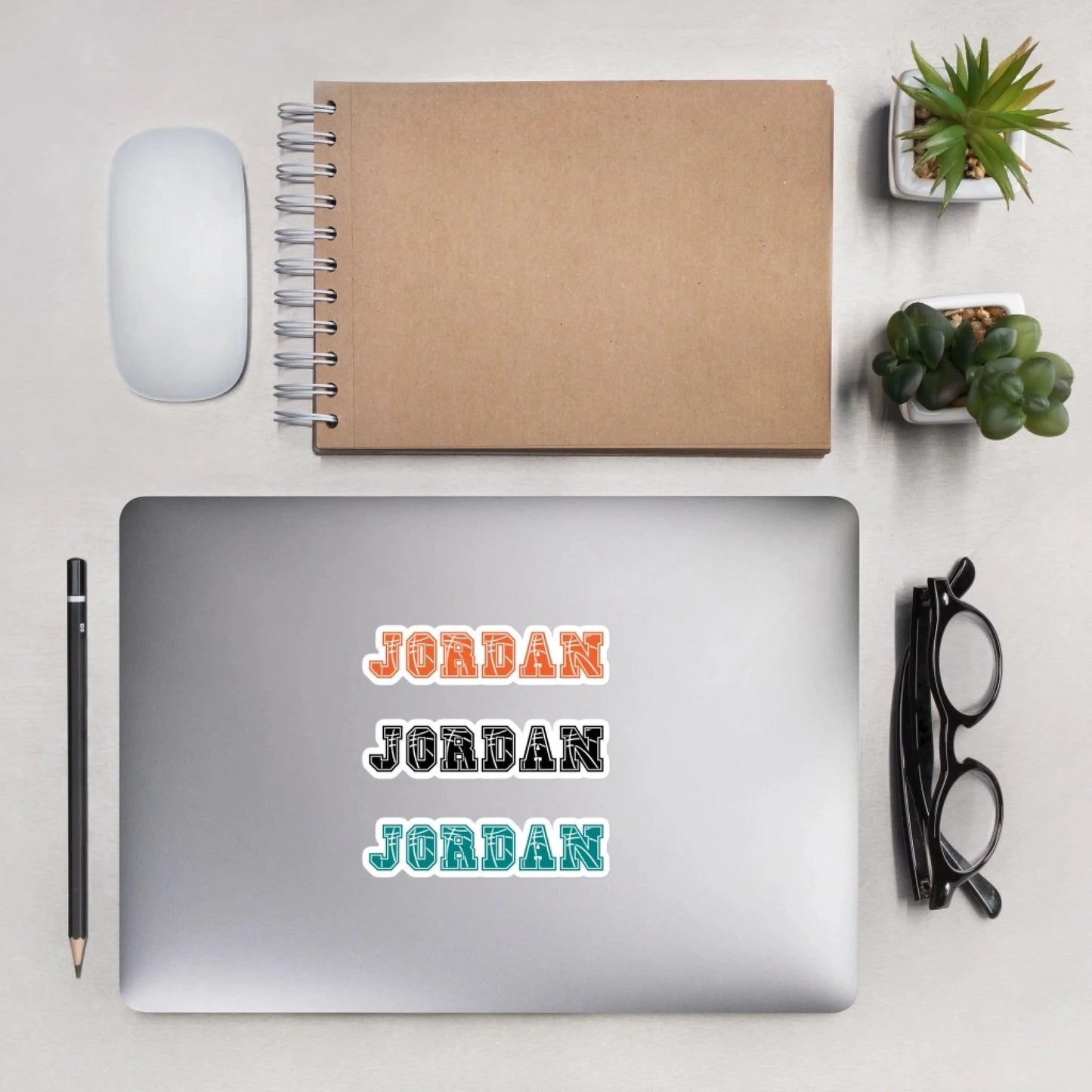 Personalized Basketball Name Sticker Sheet | 3 Custom Names Per Sheet Personalized Basketball Themed Stickers / White / 5.5″×5.5″ Spirit Gear Collective Personalized Basketball Name Stickers