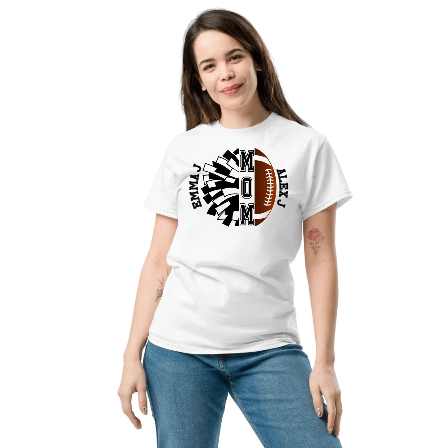 Personalized Football Mom and Cheer Mom Shirt Spirt Gear Collective Personalized Football Mom and Cheer Mom Shirt