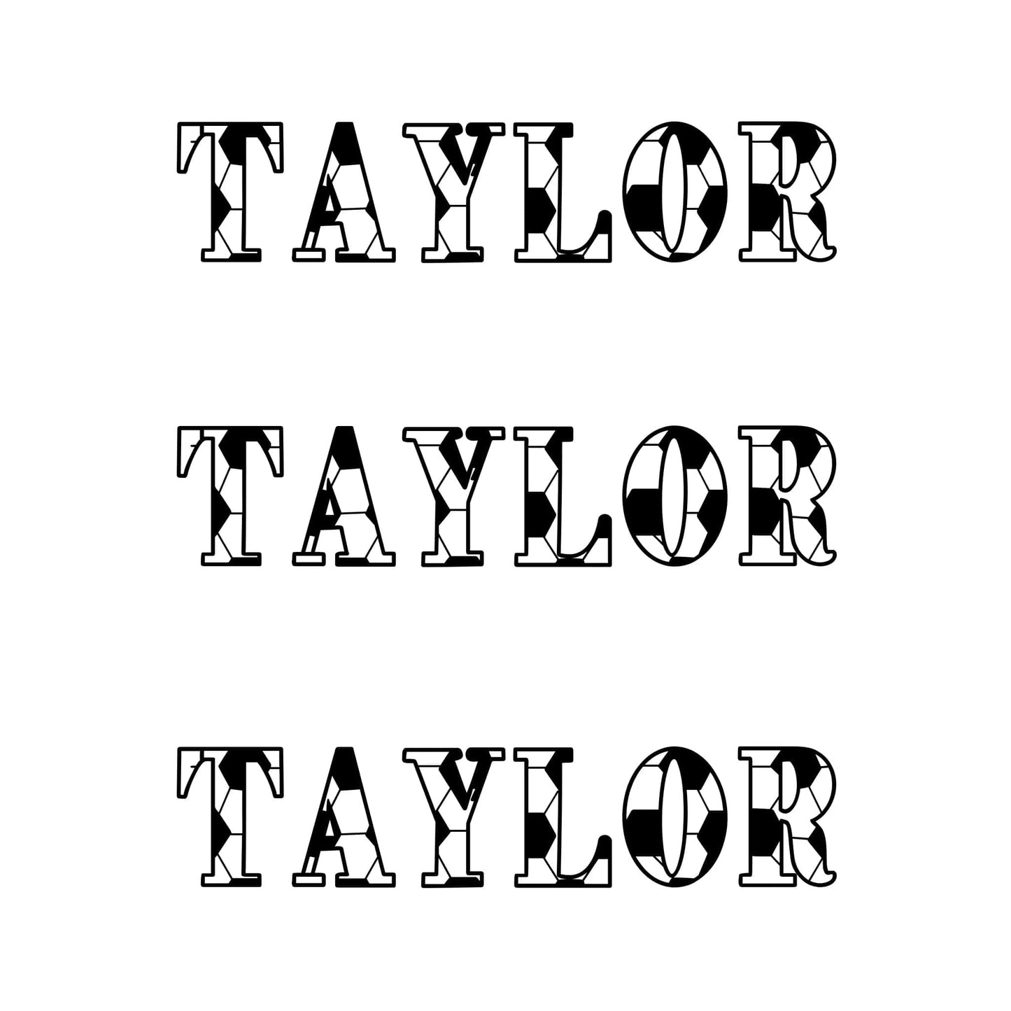 Personalized Soccer Name Sticker Sheet | 3 Custom Names Per Sheet Personalized Soccer Themed Stickers / White / 5.5″×5.5″ Spirit Gear Collective Personalized Soccer Name Stickers