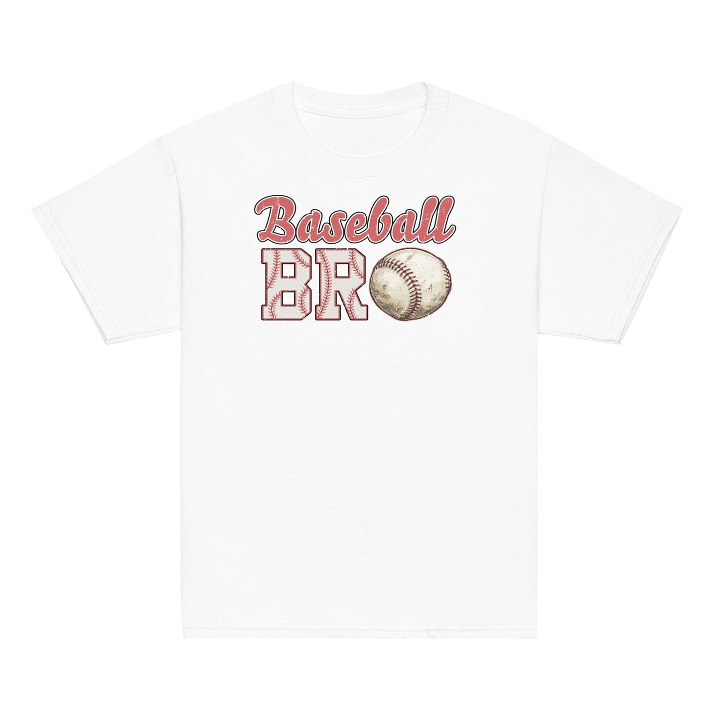 Retro Baseball Bro Shirt – Distressed Baseball Brother Tee White / XS Spirit Gear Collective Baseball Brother Shirt
