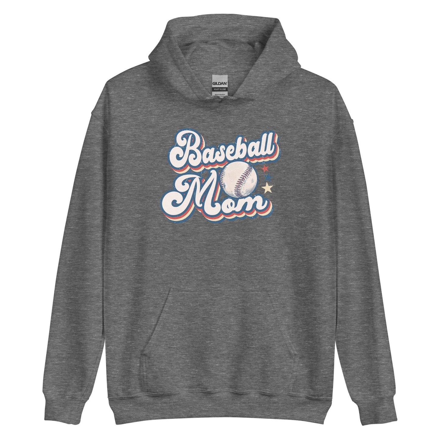 Retro Baseball Mom Hoodie – Sporty & Fun for Game Days Graphite Heather / S Spirit Gear Collective Hoodie