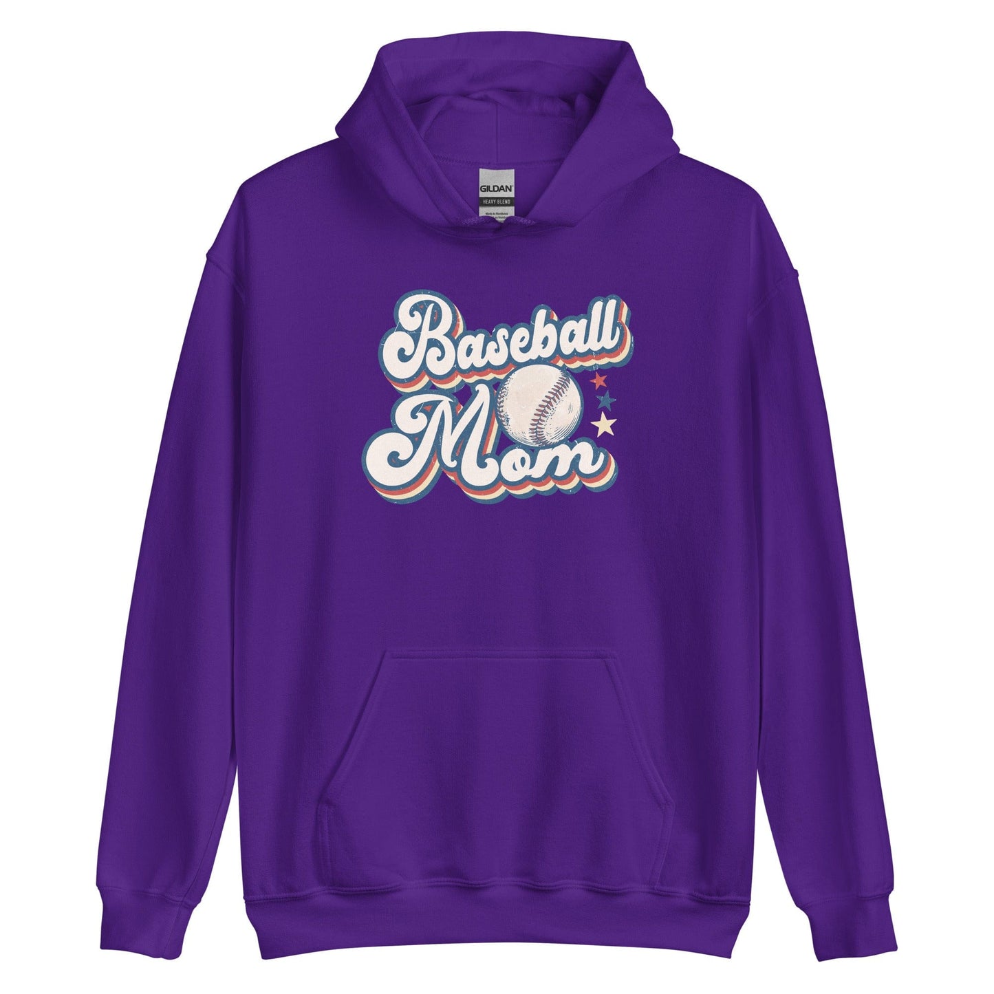 Retro Baseball Mom Hoodie – Sporty & Fun for Game Days Purple / S Spirit Gear Collective Hoodie