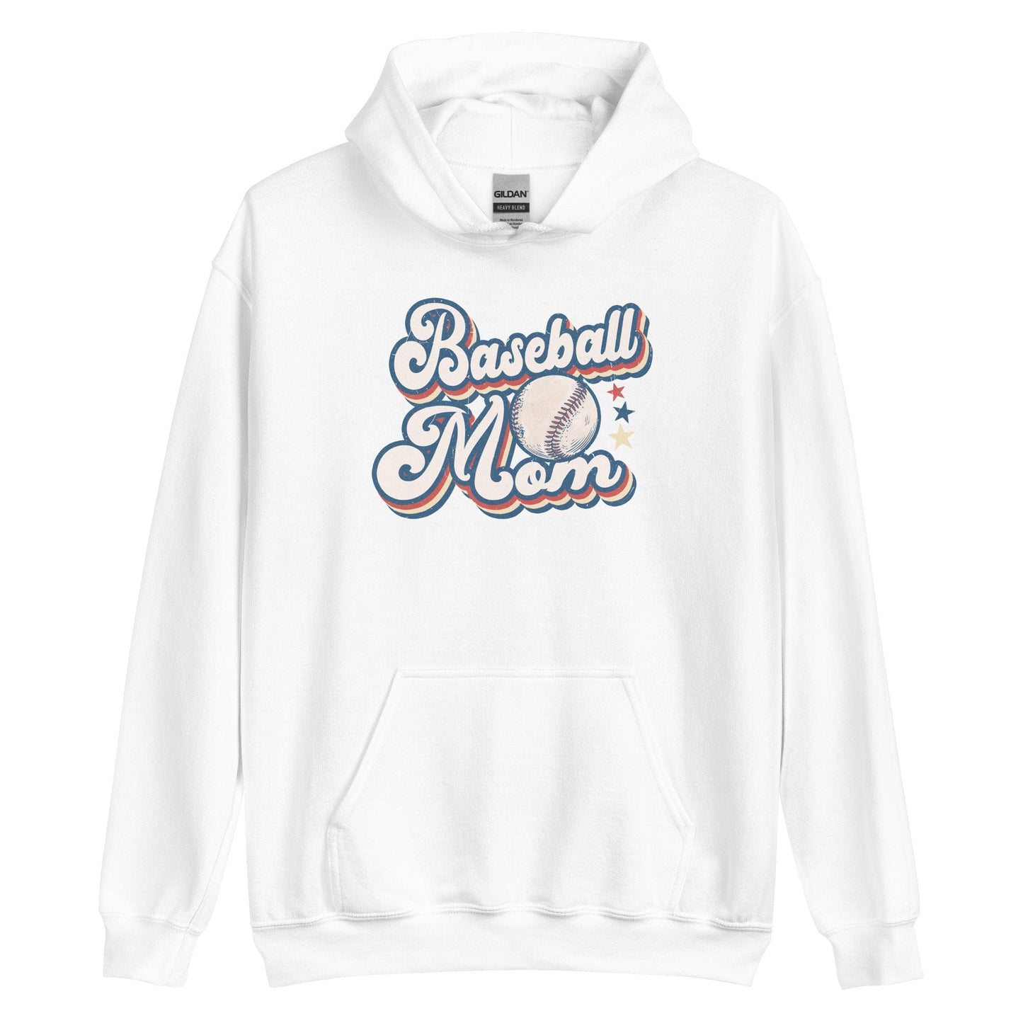 Retro Baseball Mom Hoodie – Sporty & Fun for Game Days White / S Spirit Gear Collective Hoodie