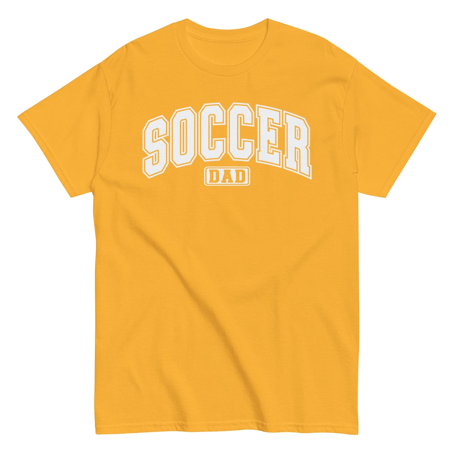 Soccer Dad Classic Block Letter T-Shirt Gold / S Spirit Gear Collective T-Shirt
