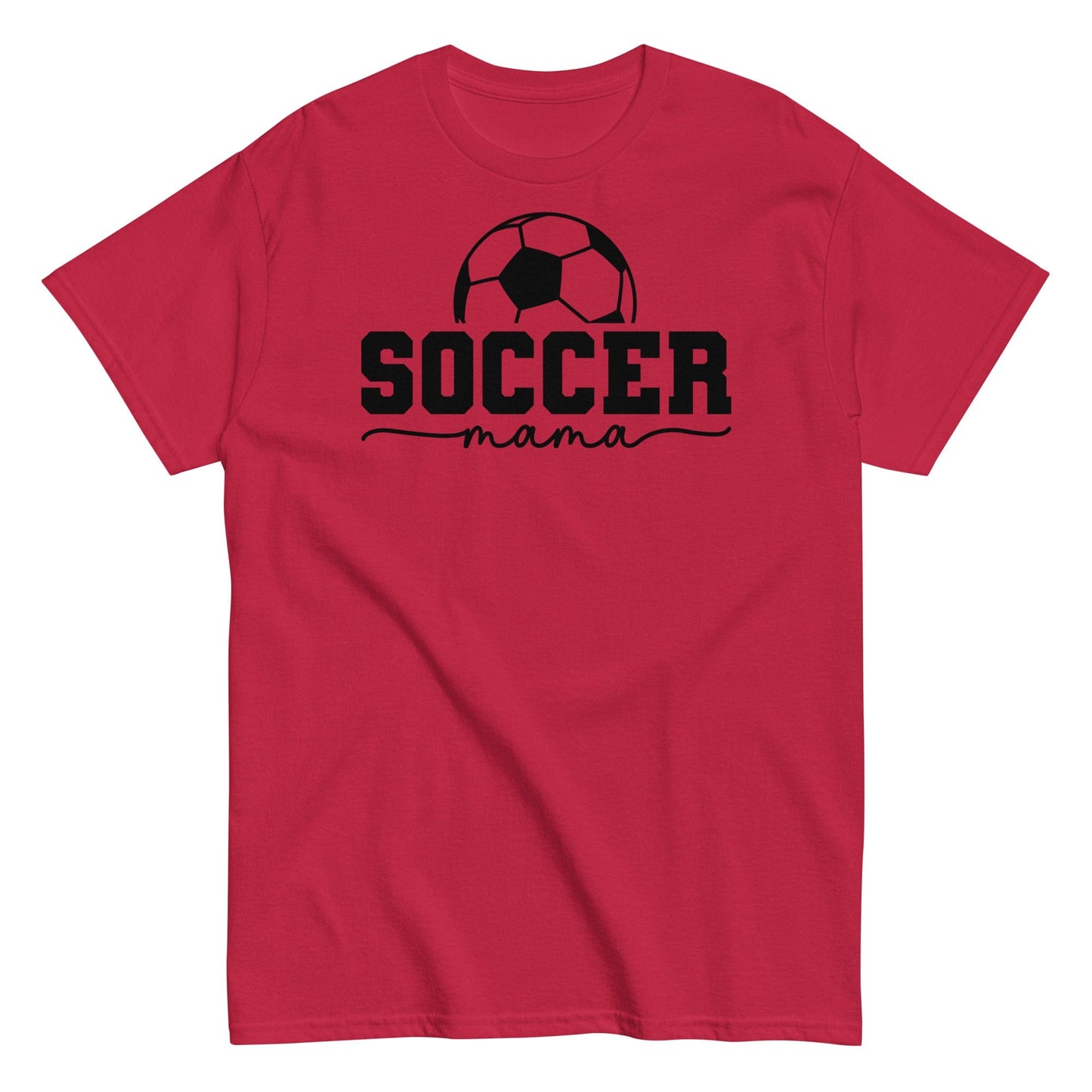 Soccer Mama T-Shirt - Bold Black Text and Soccer Ball Cardinal / S Spirit Gear Collective T-Shirt