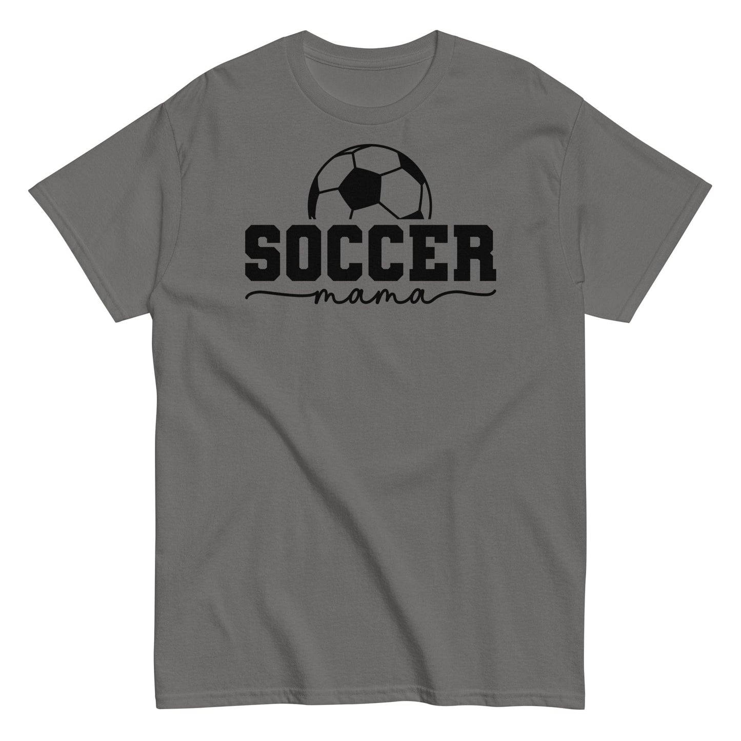 Soccer Mama T-Shirt - Bold Black Text and Soccer Ball Charcoal / S Spirit Gear Collective T-Shirt
