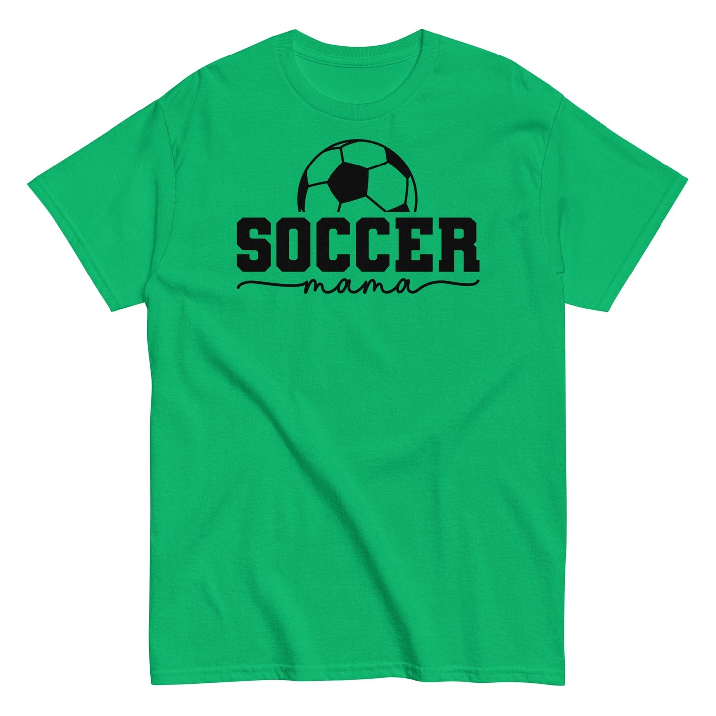 Soccer Mama T-Shirt - Bold Black Text and Soccer Ball Irish Green / S Spirit Gear Collective T-Shirt