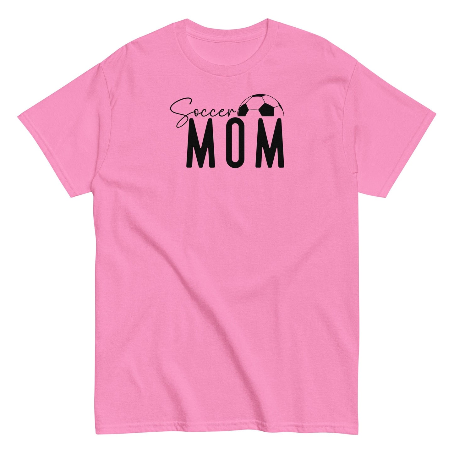 Soccer Mom Shirt - Bold Black Text and Soccer Ball Azalea / S Spirit Gear Collective T-Shirt