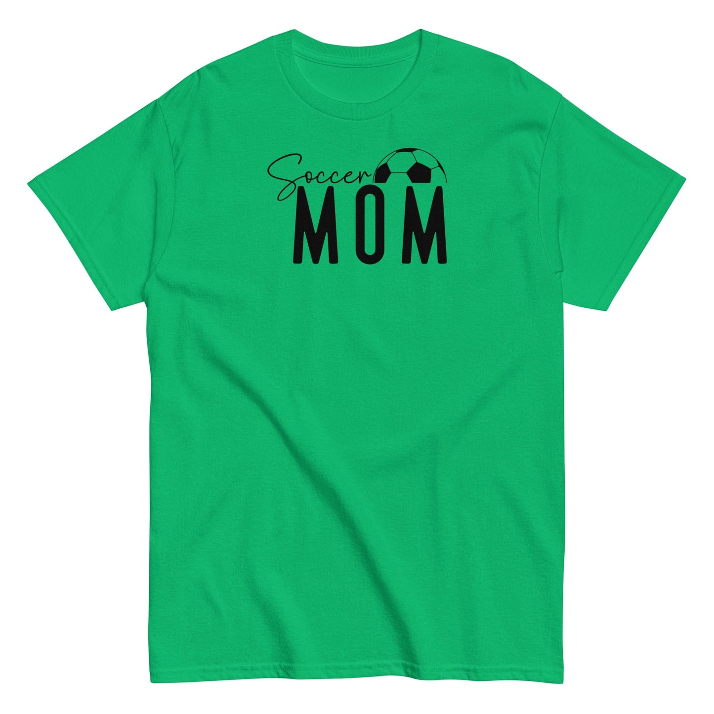 Soccer Mom Shirt - Bold Black Text and Soccer Ball Irish Green / S Spirit Gear Collective T-Shirt