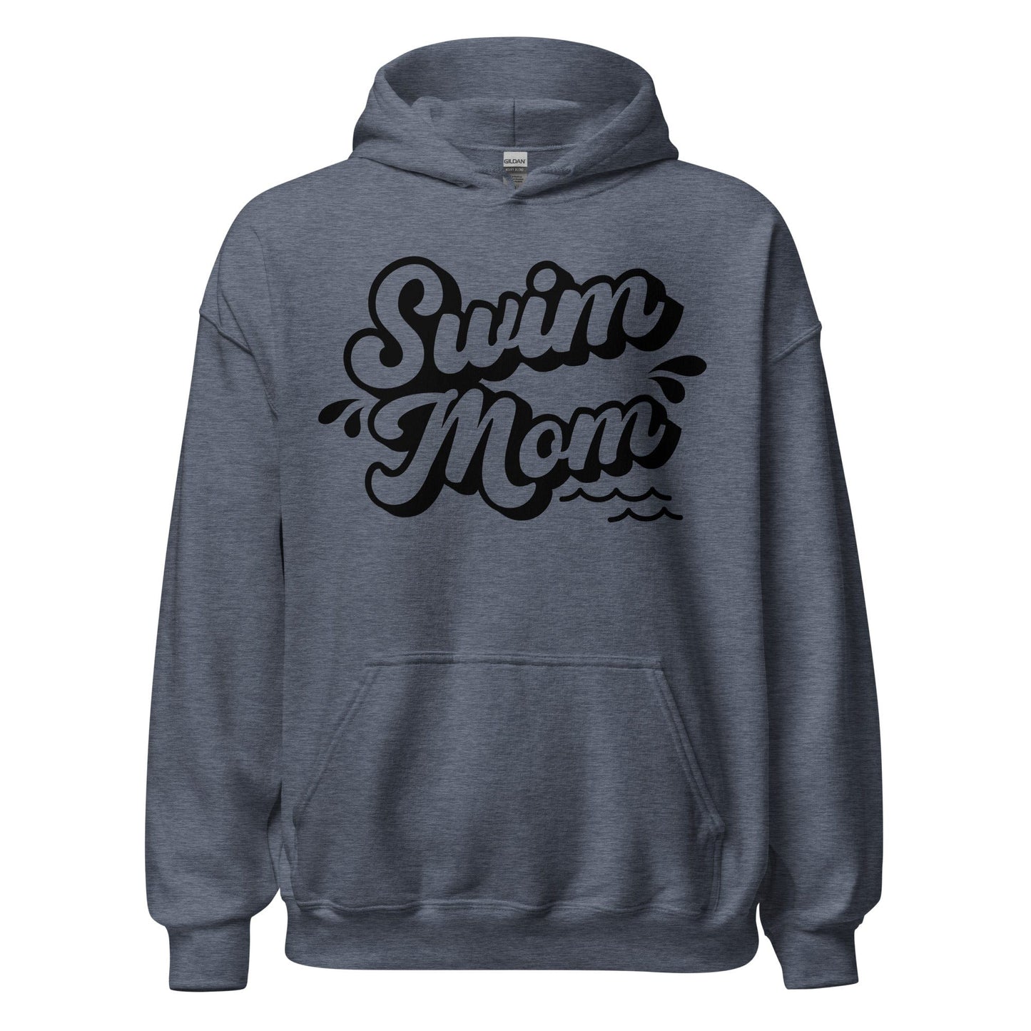 Swim Mom Hoodie – Cozy Comfort for the Ultimate Poolside Supporter Heather Sport Dark Navy / S Spirit Gear Collective Hoodie