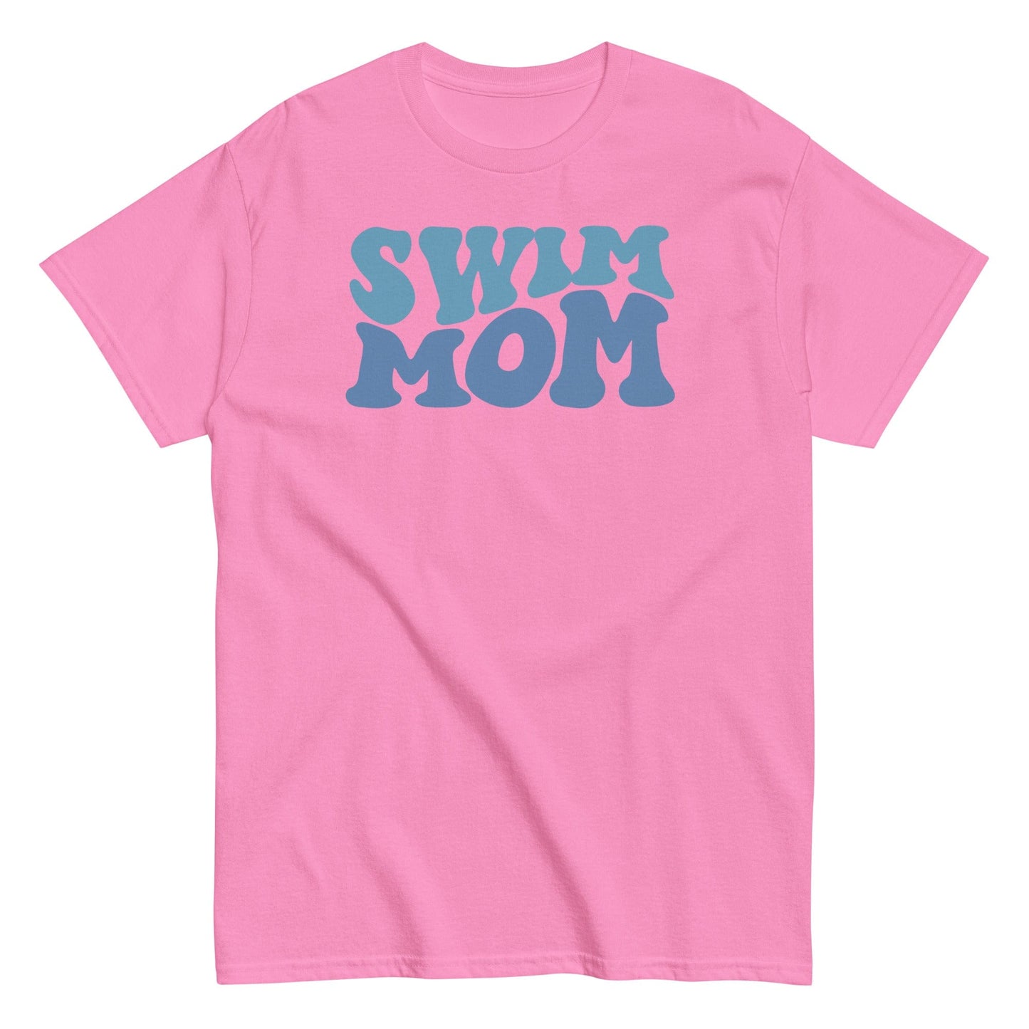 "Swim Mom" Retro Bubble T-Shirt Azalea / S Spirit Gear Collective T-Shirt