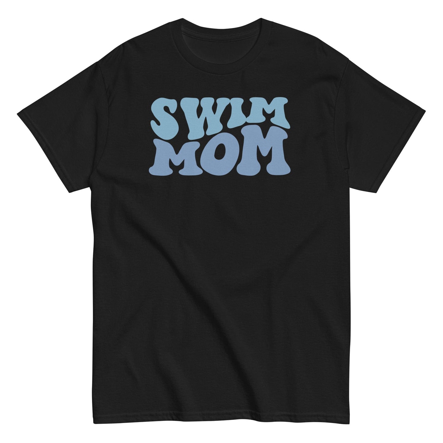 "Swim Mom" Retro Bubble T-Shirt Black / S Spirit Gear Collective T-Shirt