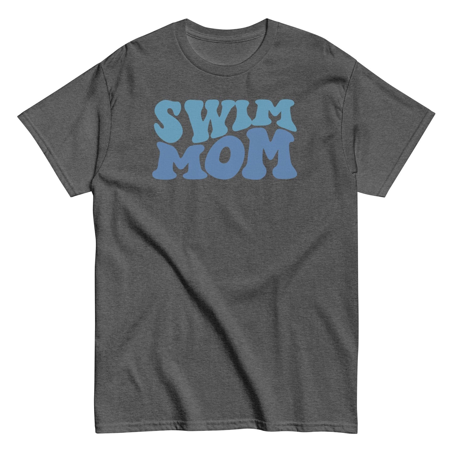 "Swim Mom" Retro Bubble T-Shirt Dark Heather / S Spirit Gear Collective T-Shirt