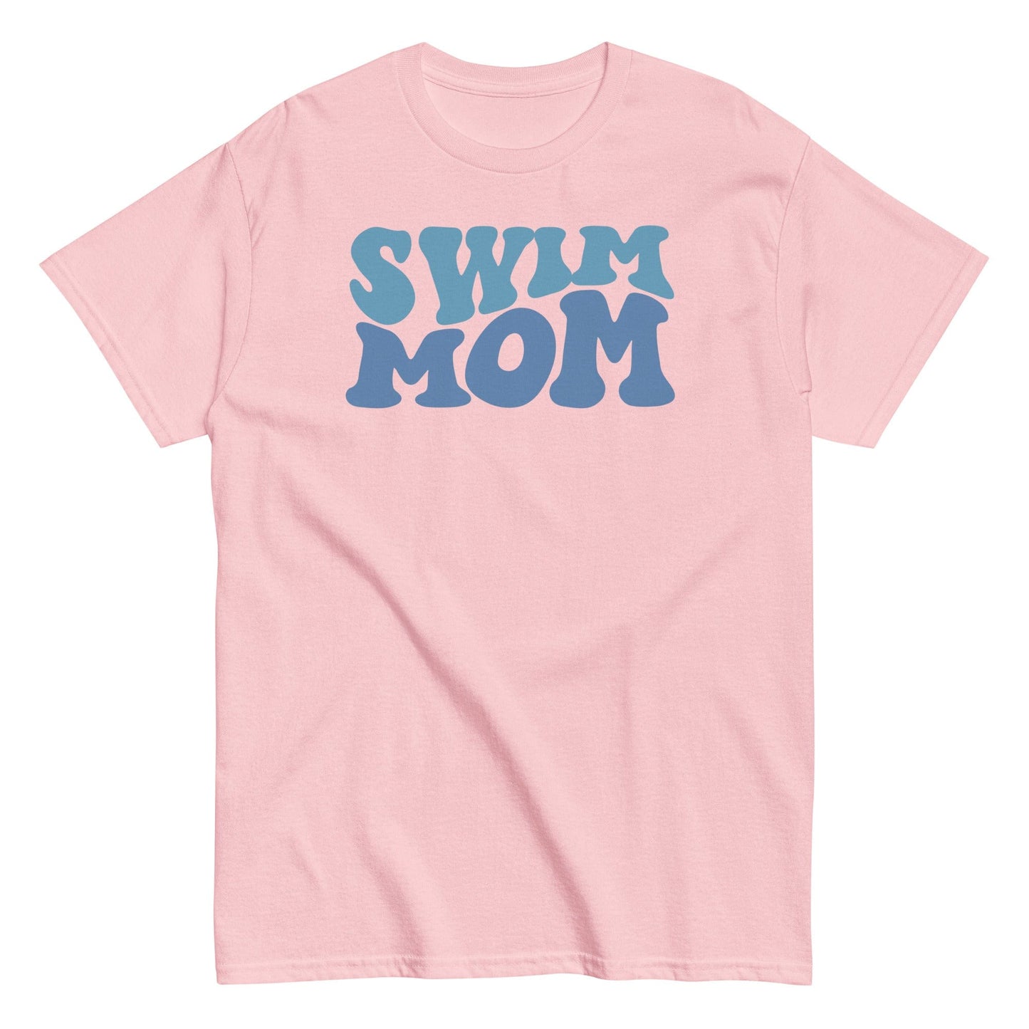 "Swim Mom" Retro Bubble T-Shirt Light Pink / S Spirit Gear Collective T-Shirt